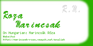 roza marincsak business card