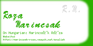 roza marincsak business card